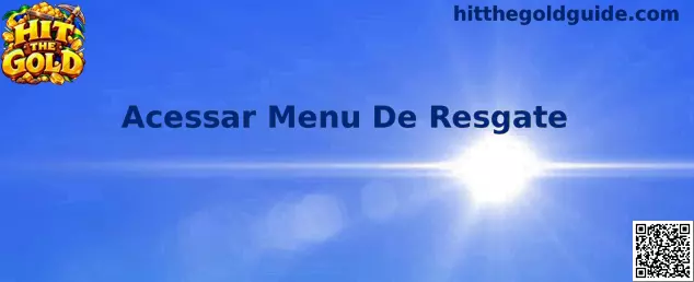 Menu de resgate no Hit The Gold